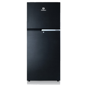 Dawlane Refrigerator 9160 Chrome Hairline Black
